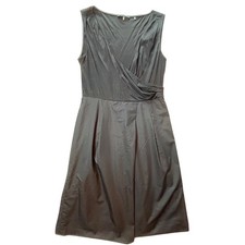 Elie Tahari Black Faux Wrap Mini Dress 4 Cocktail LBD Quiet Luxury Evening Wear