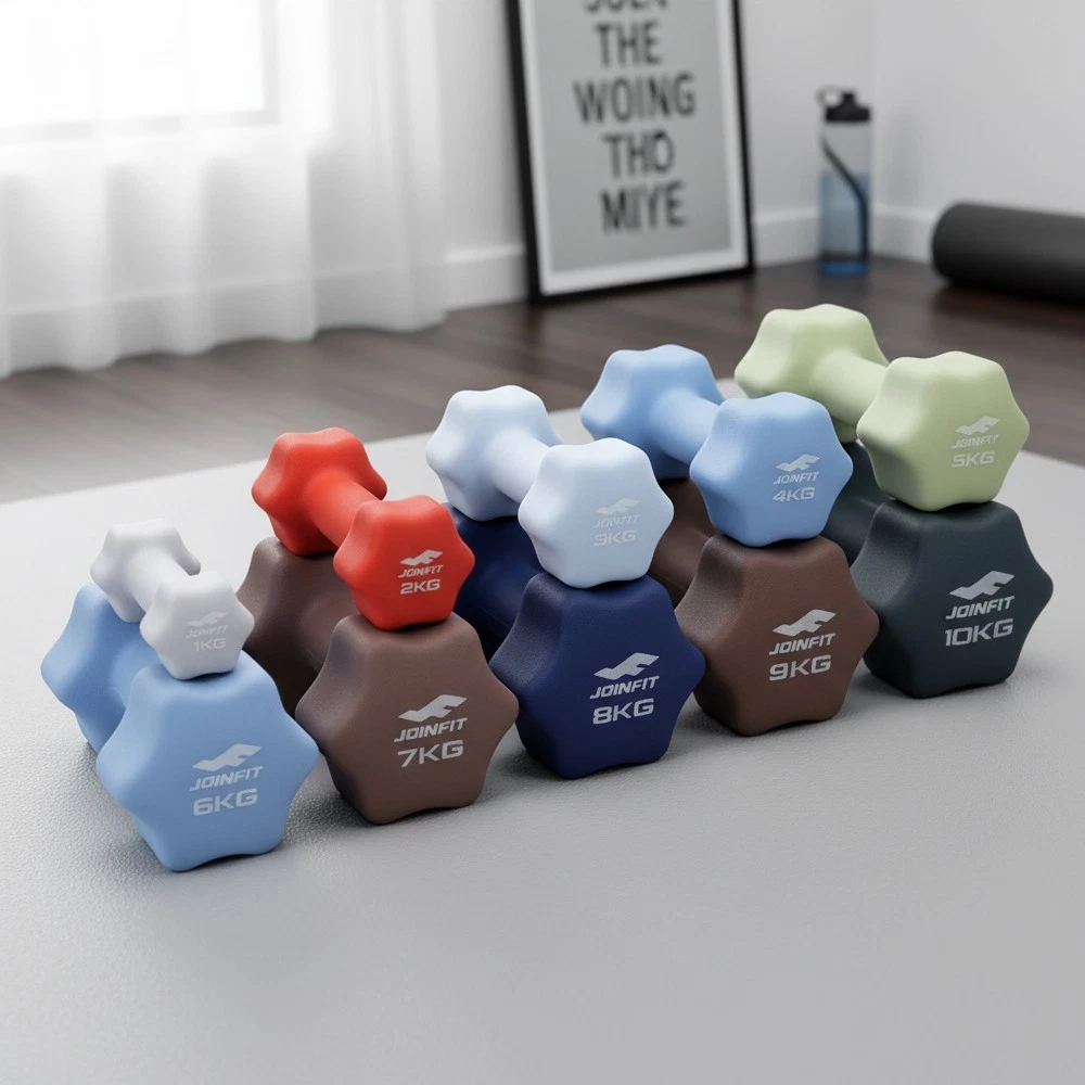 Neoprene Dumbbell 0.5KG -10KG Gym Solid Dumbell Strength Hand Weights in Pair