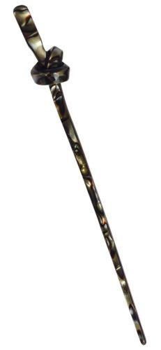 French Amie Knot Handmade 7" Onyx Cellulose Acetate Chignon Bun Hair Pin Stick - Picture 2 of 4