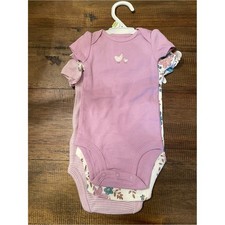 NWT Carters girls short sleeve bodysuits lot of 3 size 0-3 months