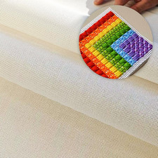 Needlepoint Canvas, 13-Mesh, 20" X 17", Beige Needlepoint Canvas Embroidery Blan