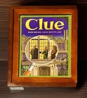 Vintage Parker Brothers Clue Game Collection Wooden Library Bookshelf Wood Box
