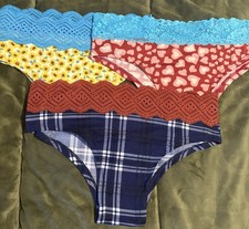 Victoria's Secret Lot of 3 LARGE Lace Waist Bikini Panty