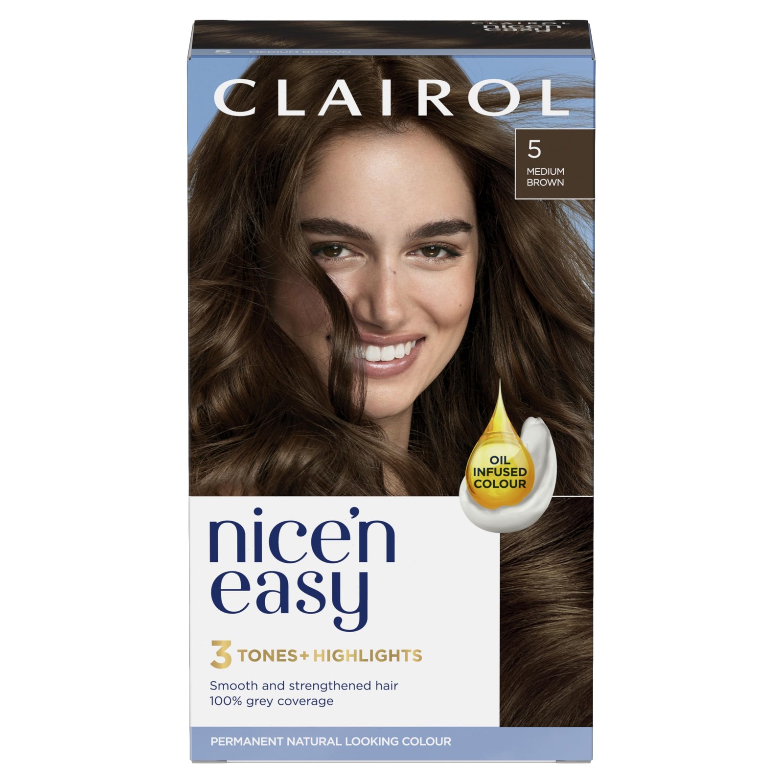 Clairol Nice'n Easy Crème, Natural 1 count (Pack of 1), 5 Medium Brown - Image 4