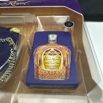 Zippo クラウンロイヤルウイスキー Zippo Crown Royal Lighter Gift Set - Lighter and Bag - 49661 - New
