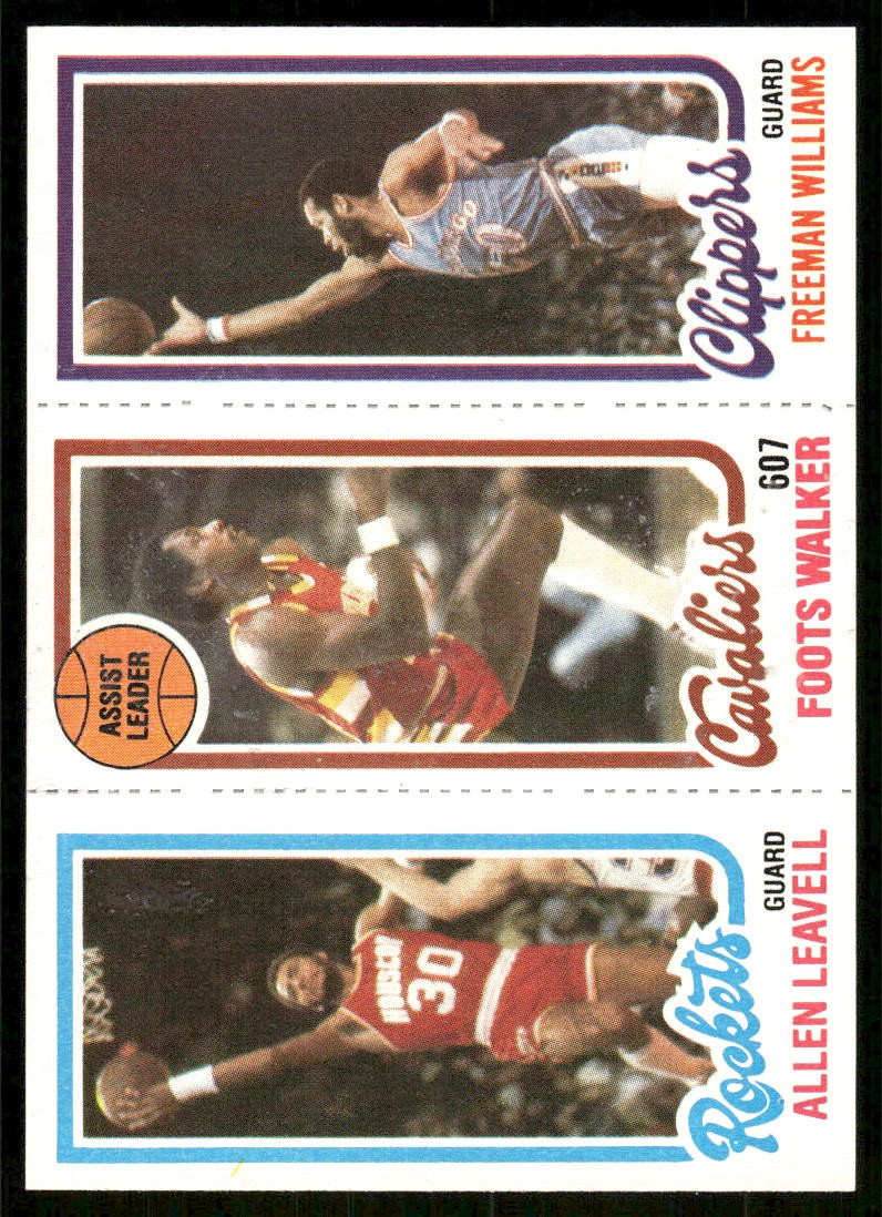Allen Leavell / Foots Walker / Freeman Williams #53 / 106 / 223 Basketball Cards 1980 Topps trading card — raw and PSA graded price guide