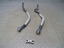 97-98 Bmw E39 540i M62 Set Of 2 Engine Oil Cooler Hose Pipe Line Oem