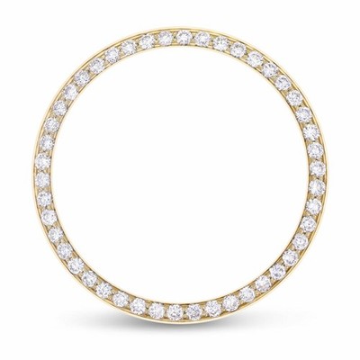 MIDSIZE 1CT BEAD SET NATURAL DIAMOND BEZEL FOR ROLEX 31MM 6824 7518 W/ STEP 18KY