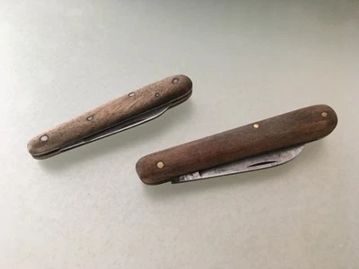 altes Taschenmesser Solingen Holzgriff Nieten Klappmesser Messer Vintage 2 Stück - Bild 1 von 4