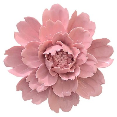 Peony Ceramic Flower Wall Décor Artificial 3D Flower Wall Art for Living Ro