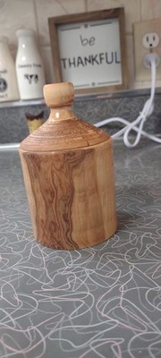  Small Rustic Brown Wooden Jar Country Decor Storage Container (Customizable)