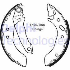 DELPHI Bremsbackensatz Trommelbremse Hinten für FORD Escort VI Cabrio (ALL)