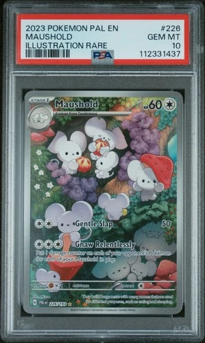 2023 POKEMON PAL EN-PALDEA EVOLVED ILLUSTRATION RARE #226 MAUSHOLD PSA 10
