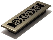 Decor Grates SPH210-A Scroll Design Floor 2x10, Antique Brass Finish