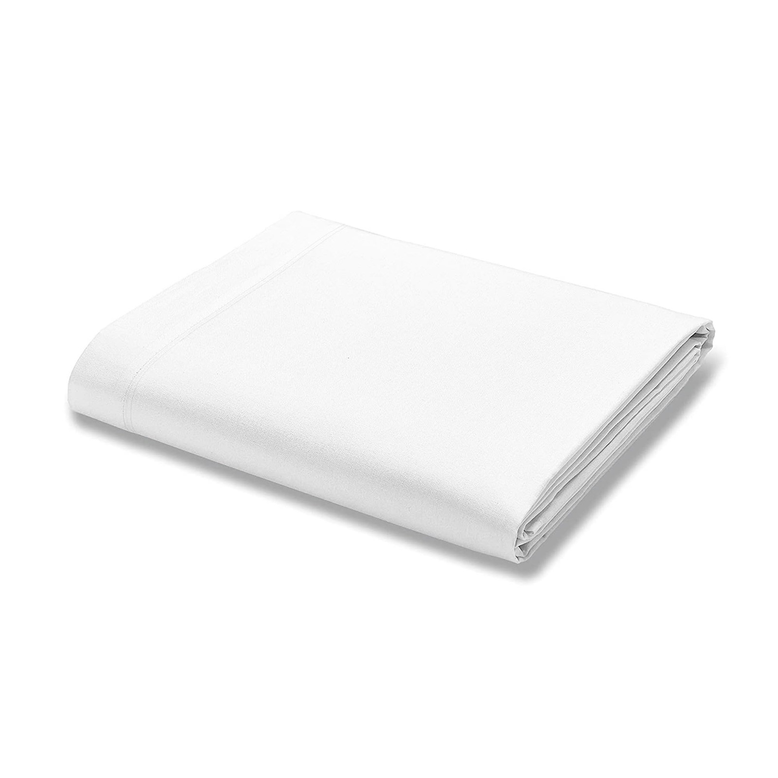 King Size 100% Cotton Percale Sheets - Cool, Crisp, Breathable, Arctic White