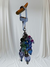Beaded Purse Charm, Keychain Or Backpack Dangle New Multi-color
