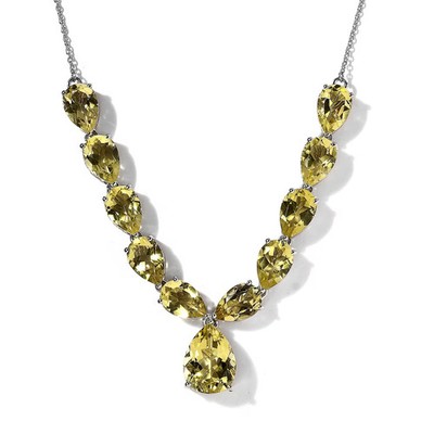 Sterling Silver Platinum Plated Natural Necklace Jewelry Size 18 Ct 35.7