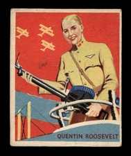 1934 R136 National Chicle Sky Birds #18 Quentin Roosevelt VG Trading Card