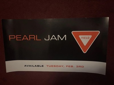 レア！【Pearl Jam】アルバム『Yield』B2告知ポスター Pearl Jam 1998 Yield 2-sided Promo Poster Flat 13x24 Record Store