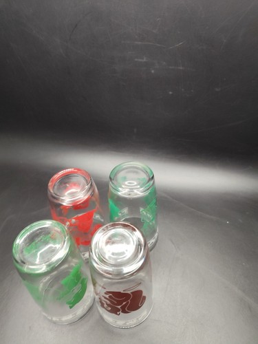 Vintage 4er Set Kraft Saft Gläser Swanky Swigs Kiddie Tassen 50er Jahre - Bild 9 von 9