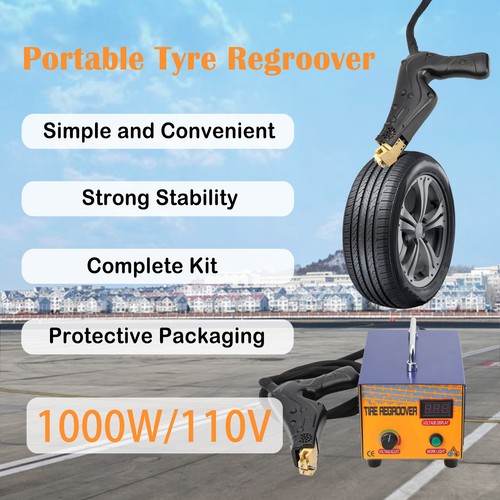 1000W Truck Tire Groover Rubber Cutter Regroover Tyre Grooving Machine + Blades - Picture 3 of 12