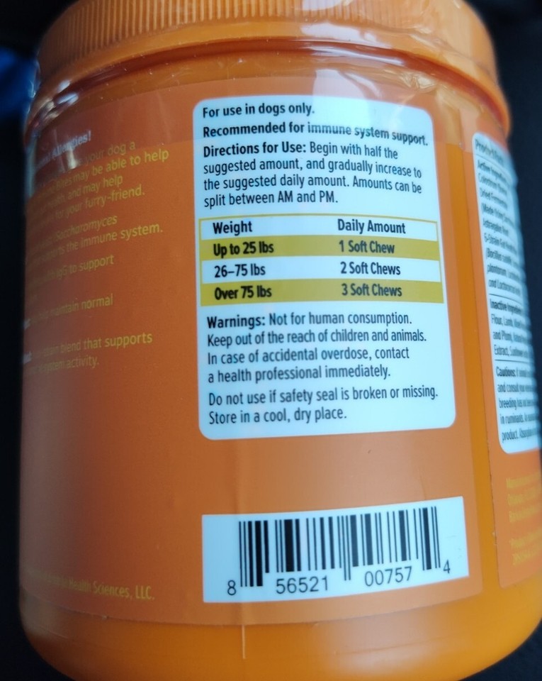 Allergy Immune Supplement for Dogs With Omega 3 Wild Alaskan Salmon