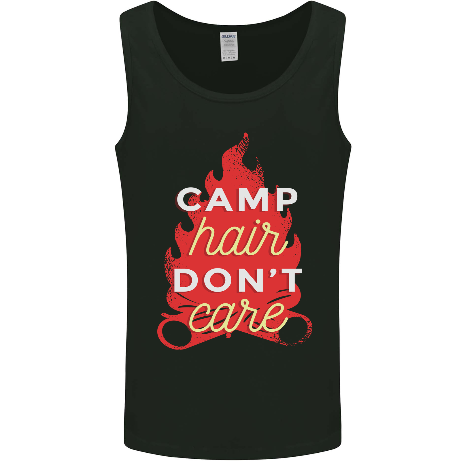 Funny Camping Camp Hair Dont Care Caravan Mens Vest Tank Top