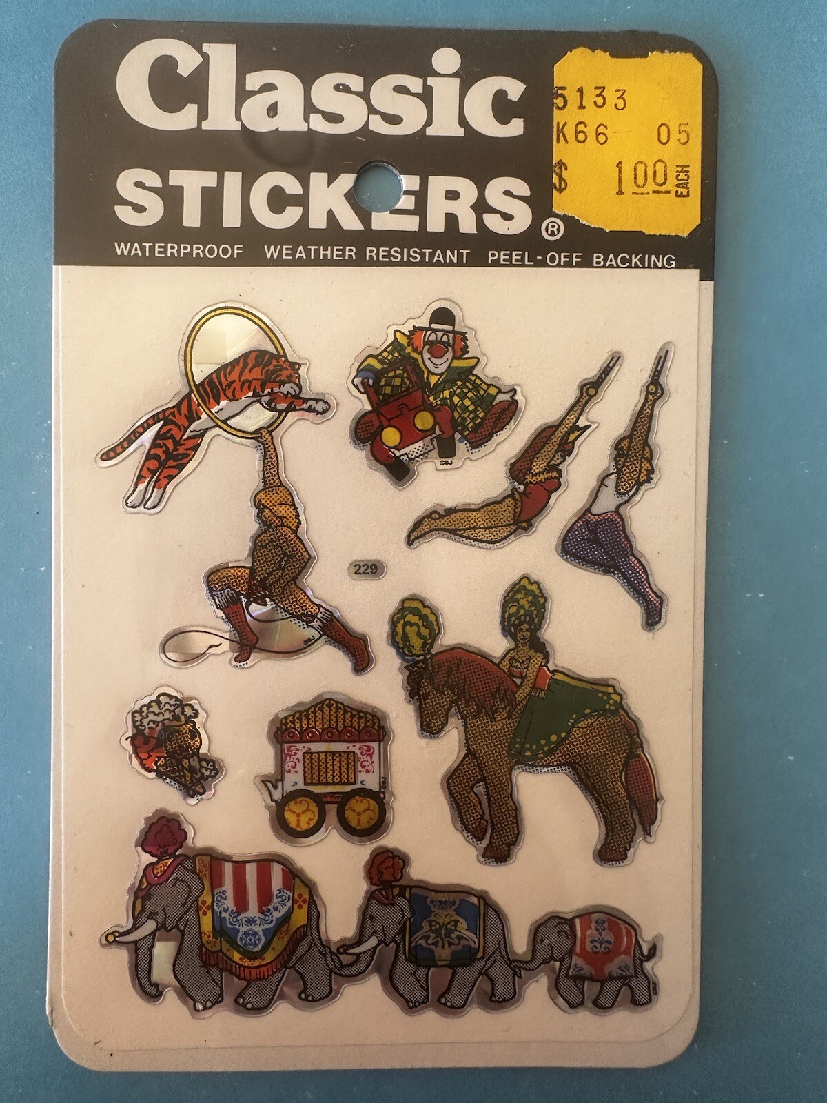 Vintage 80s Decal Specialities Classic Stickers “ circus,” prismatic ...