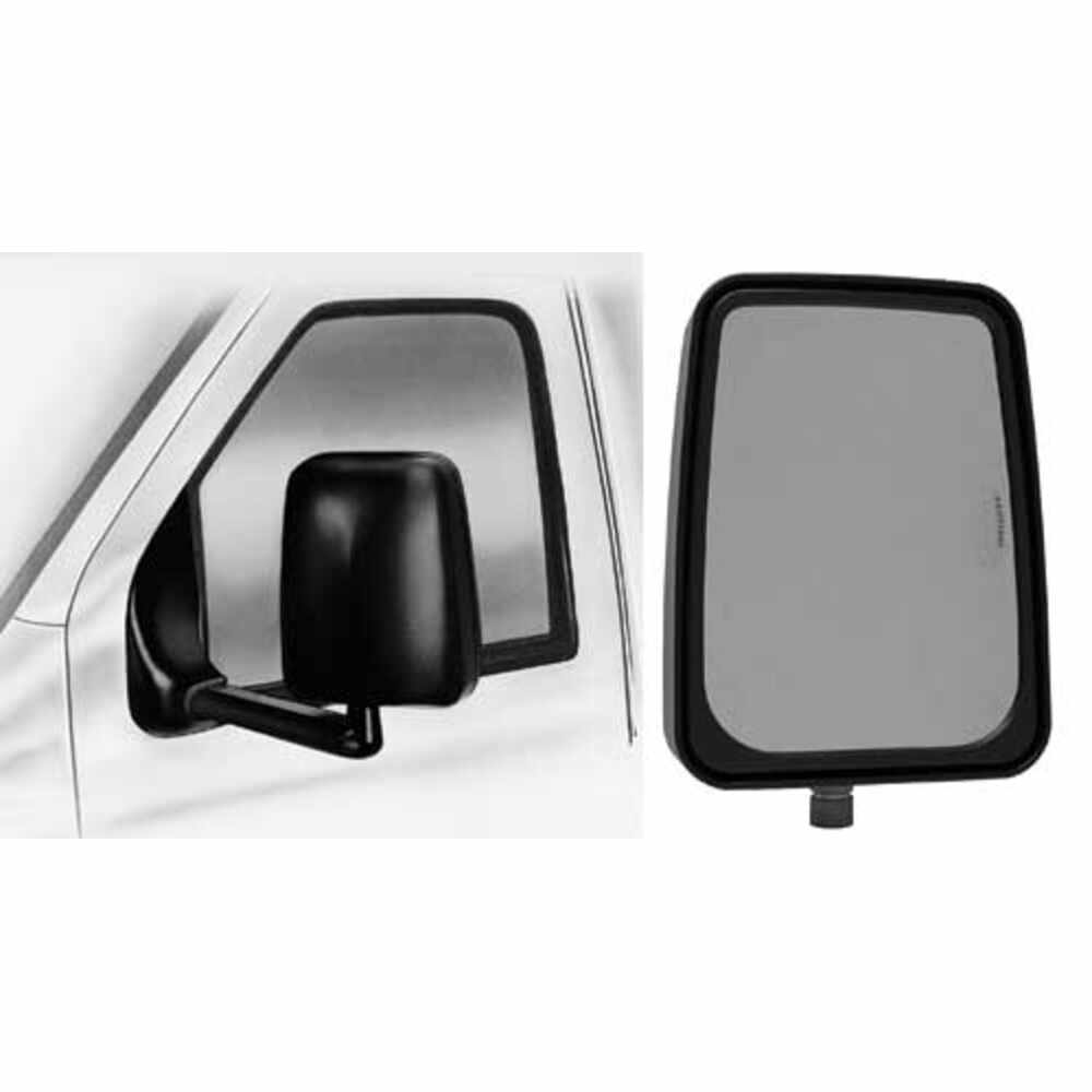 Standard Manual Mirror Assem 86" Body Black Velvac 715403 Ford Chevy VAN LEFT
