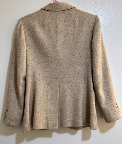 Vintage Pendleton Wool 3 Button Closure Size 8 Beige Suit Business Jacket Blazer - 第 14/22 張圖片