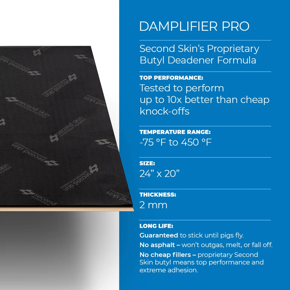 Amortiguador de segunda piel paquete de maletero profesional 20 pies cuadrados 80 mil amortiguador de sonido automotriz Foto 2 de 4