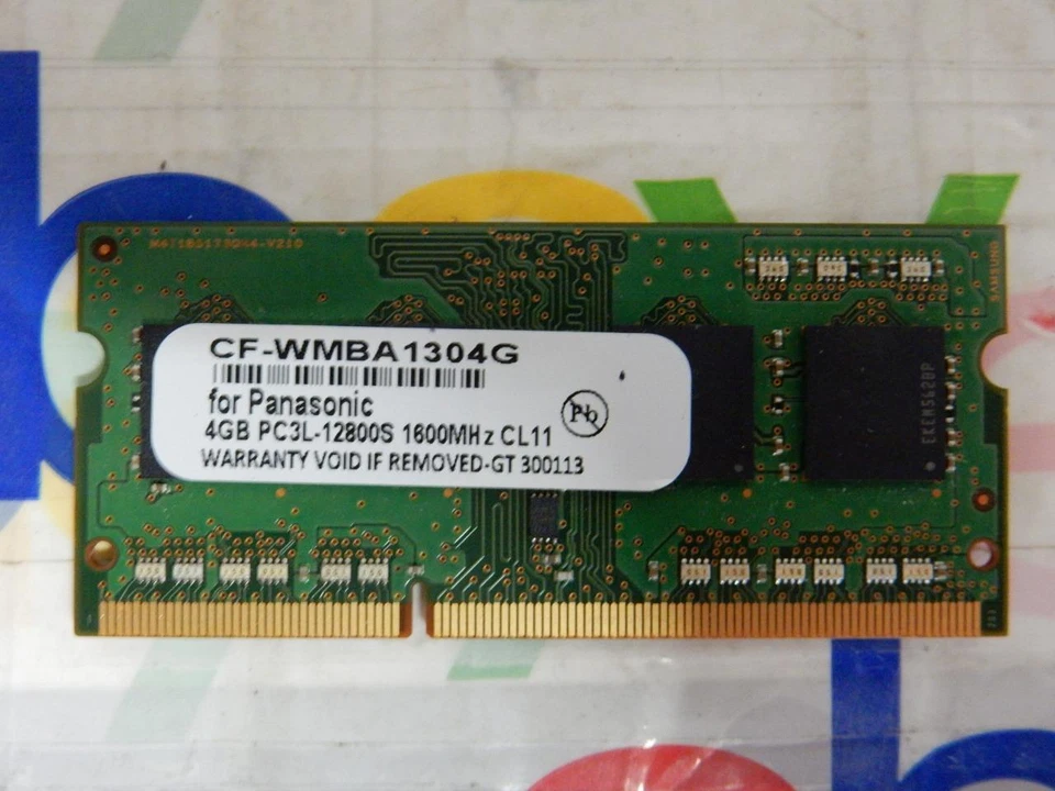 Genuine Panasonic Toughbook CF-WMBA1304G 4GB PC3L-12800 DDR3 1600MHz CL11 SODIMM - Image 2 of 3
