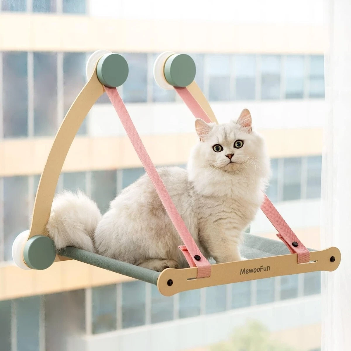 Mewoofun Cat Window Perch Pink Gift for Pets Unique Gift