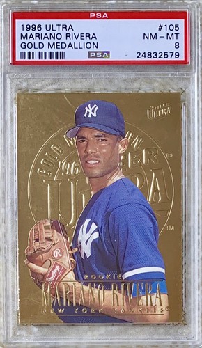 1996 FLEER ULTRA GOLD MARIANO RIVERA RC PSA 8