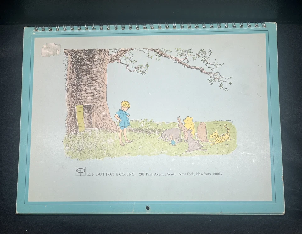 РЕДКАЯ VG 1972 Winnie Pooh календарь книга AA Milne иллюстрированный Эрнест Шепард - Изображение 2 из 4