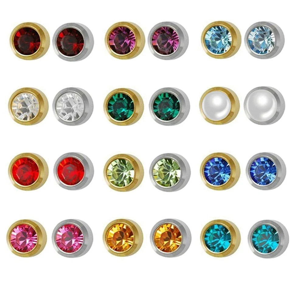 1 PAAR ERSTOHRSTECKER OHRSTECKER GESUNDHEITSSTECKER OHRRING OHRRINGE STEIN KLAR - Bild 2 von 2