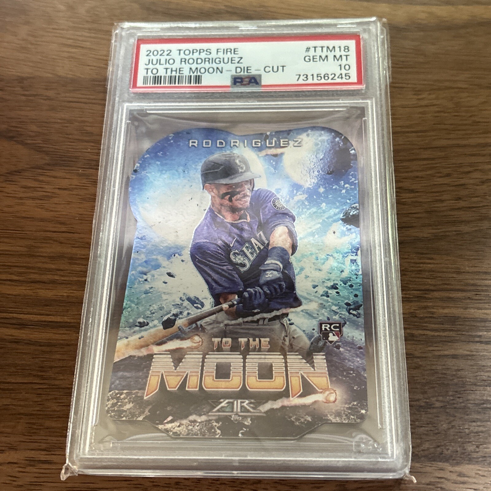 2022 Topps Fire - Julio Rodriguez - To The Moon-Die-Cut ROOKIE - PSA 10🔥🔥🔥