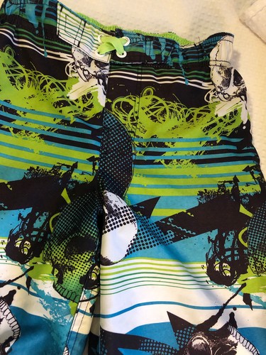 Joe Boxer - Swim Trunks - Youth - Medium (8) Blue, Black, Yellow, Green Shorts - Picture 4 of 18