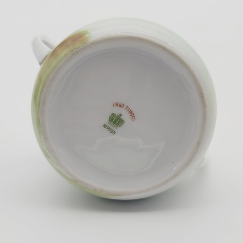 Vintage Hand Painted Nippon Sugar and Creamer Land River Trees Scene Small Chip - Picture 8 of 19