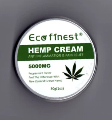 ECO FINEST HEMP CREAM / BALM 5000mg. Made with the Finest New Zealand Hemp