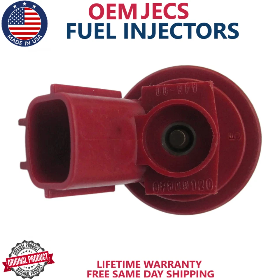 全新 6 件 原始设备制造商 JECS 燃油喷射器 适用于 1993 - 1997 年日产和英菲尼迪 V6 #16600-10Y01 — 第 3/4 张图片