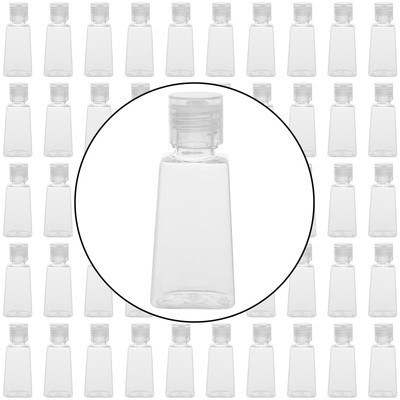 100 Pack 1oz Plastic Empty Squeeze Bottles, 30ml Clear Travel Refillable Sque...