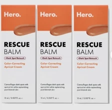 3 pkgs Hero Rescue Balm + Dark Spot Retouch Color Correcting Facial Treatment