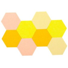 Hexagon Felt Board Tiles Self Adhesive DIY Bulletin Board Pin Board 8Pcs Felt...