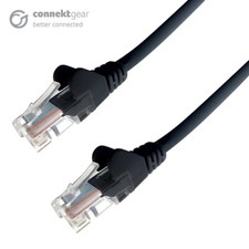 Image of 10m RJ45 CAT6 UTP Stranded Flush Moulded LS0H Network Cable - 24AWG - Black