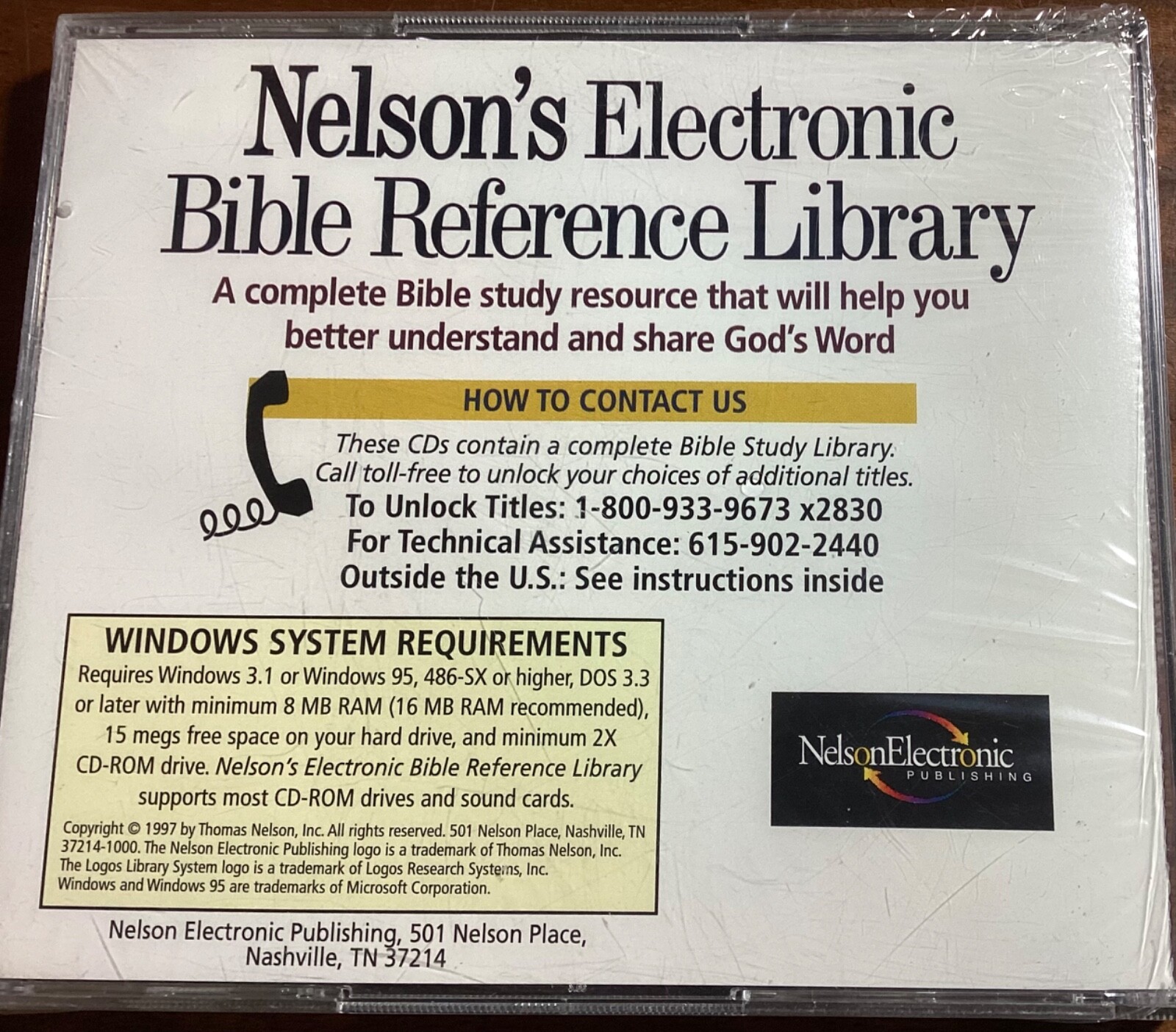 Nelson's Electronic Bible Reference Library Basic Edition by Thomas