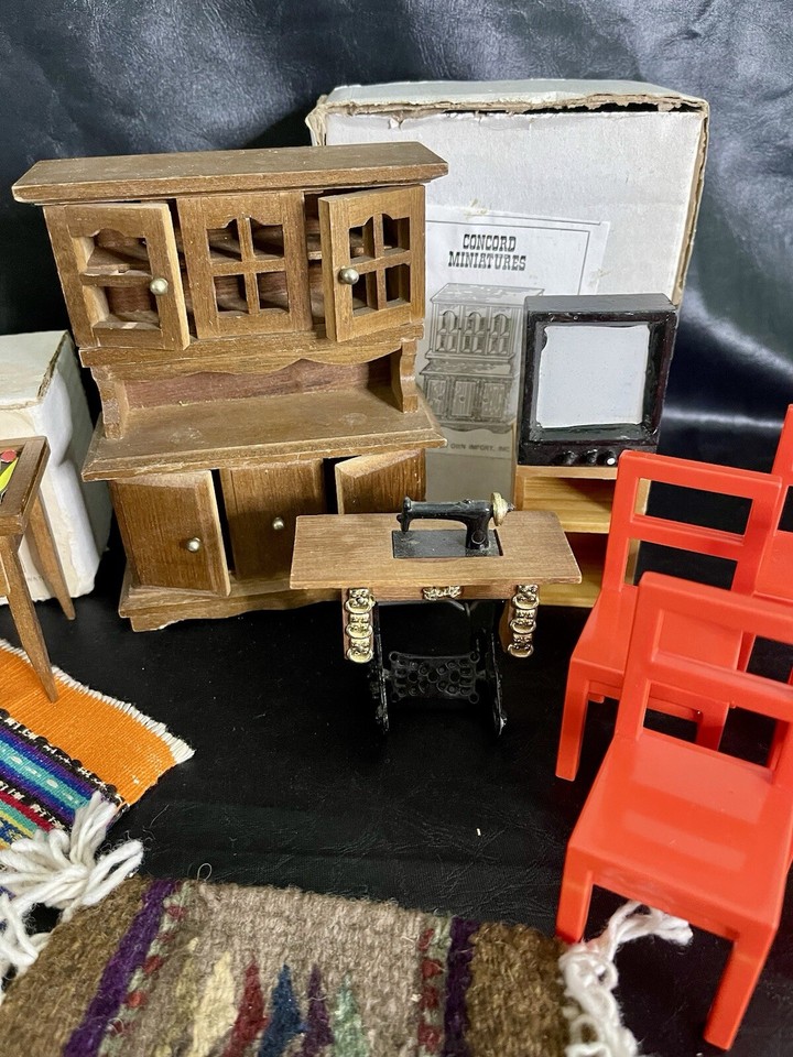 Assorted Dollhouse Miniature Furniture Lot of 19 eBay