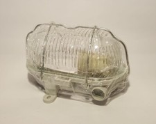 OVAL 60, ES / E27, Bulkhead Light Lamp, IP54, removable steel cage, glass cover