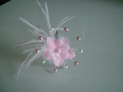 Pics/bijoux/épingle Cheveux p robe Mariée/Mariage Fleur Ivoire/Rose pâle clair