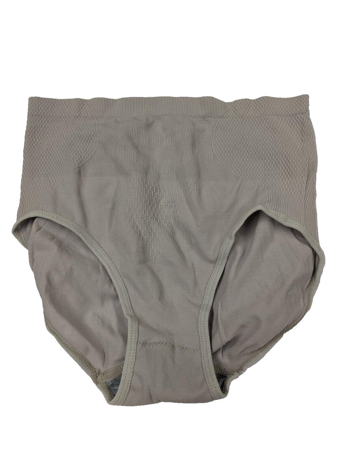 Grey Women's High Rise Underwear Size XL - Pack of 4